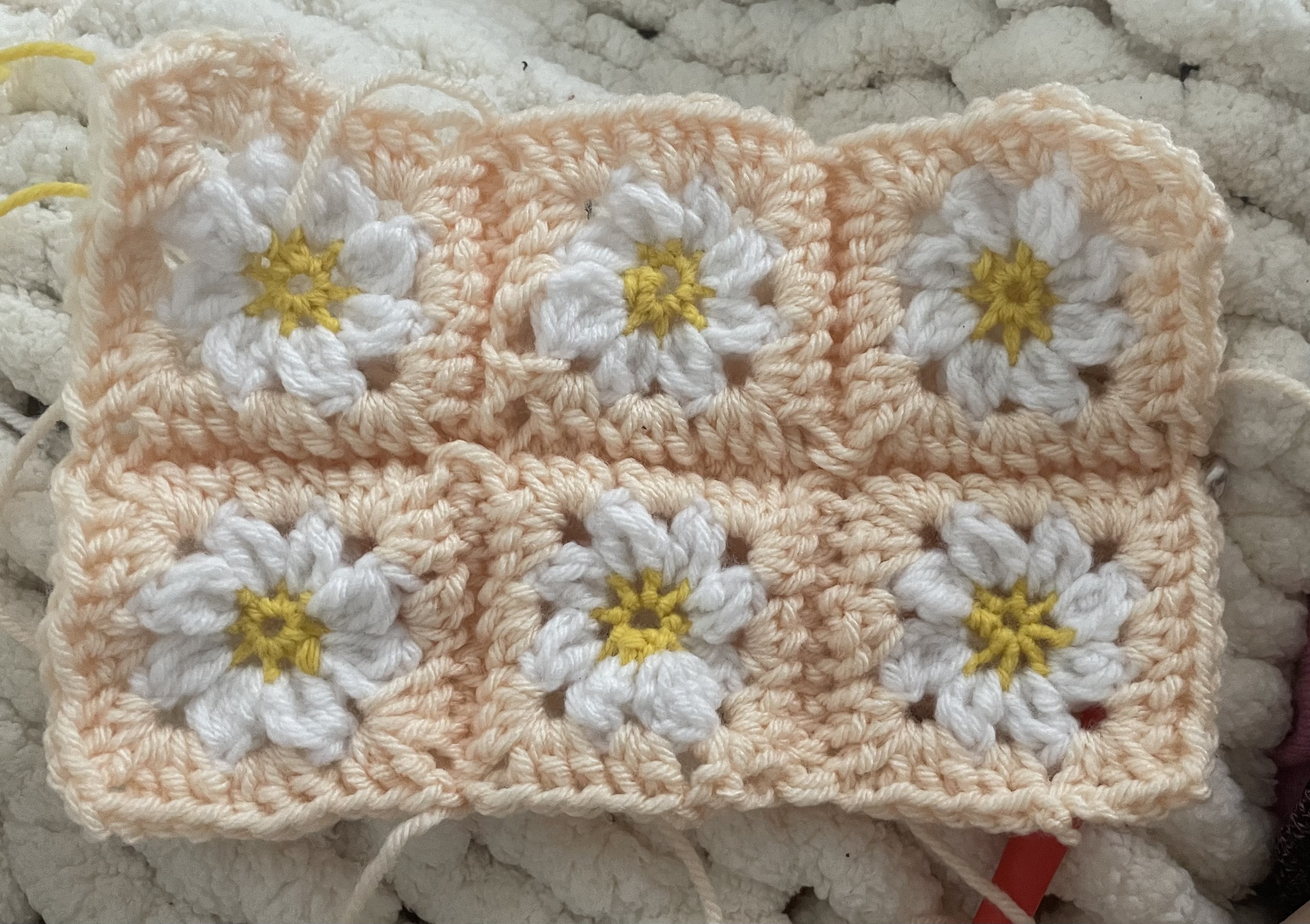 crocheted granny sqaures